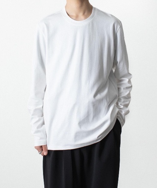 ATTACHMENT（アタッチメント）の「コットン ダブルフェイス スリムフィット L/S TEE / COTTON DOUBLE FACE SLIM FIT L/S TEE（Tシャツ/カットソー・メンズ・ダークベージュ/ダークグレー/ブラウン/ホワイト/ブラック・3/2/1）」の14枚目の写真