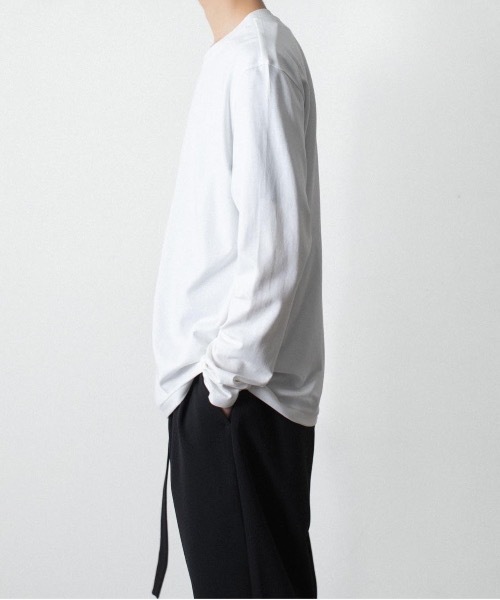 ATTACHMENT（アタッチメント）の「コットン ダブルフェイス スリムフィット L/S TEE / COTTON DOUBLE FACE SLIM FIT L/S TEE（Tシャツ/カットソー・メンズ・ダークベージュ/ダークグレー/ブラウン/ホワイト/ブラック・3/2/1）」の16枚目の写真