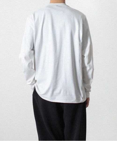 ATTACHMENT（アタッチメント）の「コットン ダブルフェイス スリムフィット L/S TEE / COTTON DOUBLE FACE SLIM FIT L/S TEE（Tシャツ/カットソー・メンズ・ダークベージュ/ダークグレー/ブラウン/ホワイト/ブラック・3/2/1）」の17枚目の写真