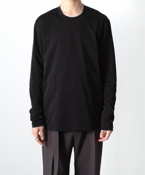 ATTACHMENT（アタッチメント）の「コットン ダブルフェイス スリムフィット L/S TEE / COTTON DOUBLE FACE SLIM FIT L/S TEE（Tシャツ/カットソー・メンズ・ダークベージュ/ダークグレー/ブラウン/ホワイト/ブラック・3/2/1）」の22枚目の写真