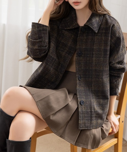 ショート丈 グラマミンク リバーシブル コート XL相当 襟付 近年デザイン 楽天市場】【60％OFFクーポン対象】ショートコート ウールライク 襟