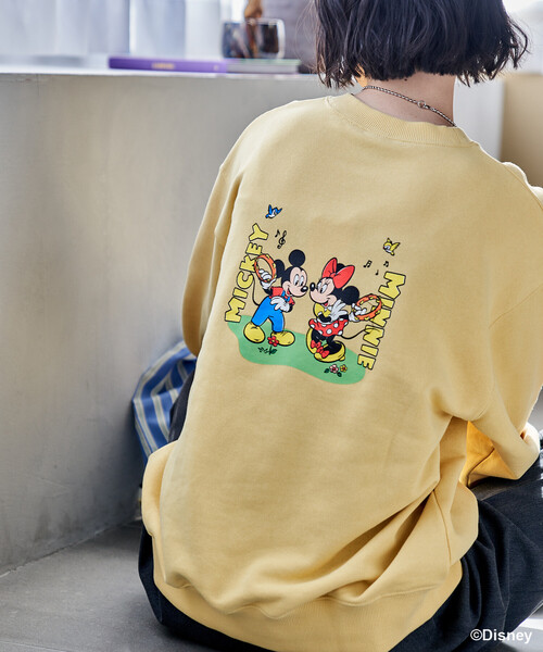 FREAK'S STORE(フリークスストア)の「<新色追加>【MICKEY MOUSE】レトロ バッグプリントスウェット/ ミッキーマウス(スウェット・レディース・ライトグレー/グリーン/チャコール/レモンイエロー・フリ-)」の4枚目の写真