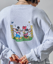 <新色追加>【MICKEY MOUSE】レトロ バッグプリントスウェット/ ミッキーマウス