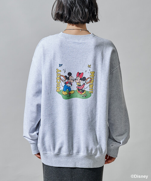MICKEY MOUSE】レトロ バッグプリントスウェット/ ミッキーマウス