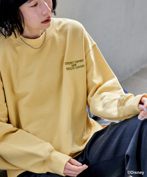 FREAK'S STORE(フリークスストア)の「<新色追加>【MICKEY MOUSE】レトロ バッグプリントスウェット/ ミッキーマウス(スウェット・レディース・ライトグレー/グリーン/チャコール/レモンイエロー・フリ-)」の22枚目の写真