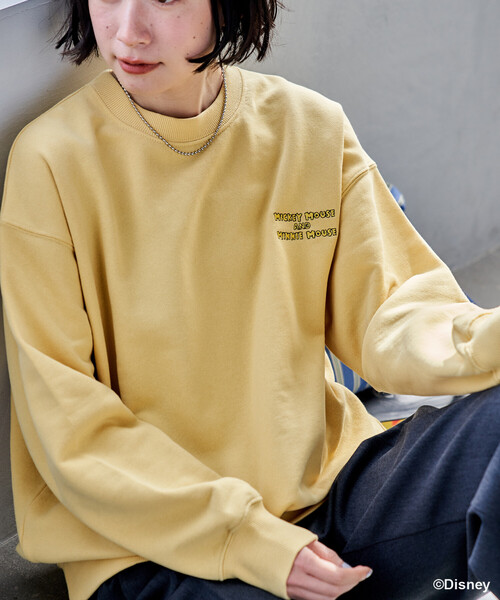 FREAK'S STORE(フリークスストア)の「<新色追加>【MICKEY MOUSE】レトロ バッグプリントスウェット/ ミッキーマウス(スウェット・レディース・ライトグレー/グリーン/チャコール/レモンイエロー・フリ-)」の20枚目の写真