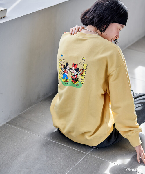 FREAK'S STORE(フリークスストア)の「<新色追加>【MICKEY MOUSE】レトロ バッグプリントスウェット/ ミッキーマウス(スウェット・レディース・ライトグレー/グリーン/チャコール/レモンイエロー・フリ-)」の18枚目の写真