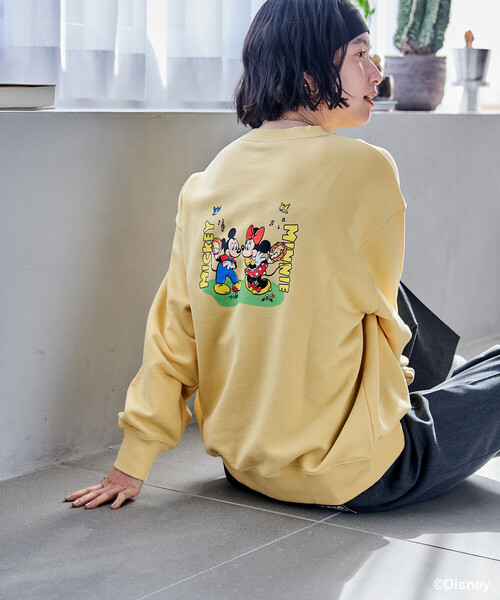 FREAK'S STORE(フリークスストア)の「<新色追加>【MICKEY MOUSE】レトロ バッグプリントスウェット/ ミッキーマウス(スウェット・レディース・ライトグレー/グリーン/チャコール/レモンイエロー・フリ-)」の8枚目の写真