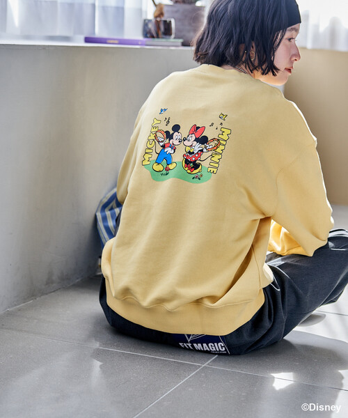 FREAK'S STORE(フリークスストア)の「<新色追加>【MICKEY MOUSE】レトロ バッグプリントスウェット/ ミッキーマウス(スウェット・レディース・ライトグレー/グリーン/チャコール/レモンイエロー・フリ-)」の10枚目の写真