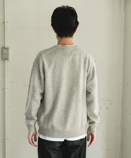 URBAN RESEARCH DOORS(アーバンリサーチドアーズ)の「ハミルトンウールヘンリーネックニット(ニット/セーター・メンズ・ライトグレー/ブラック・LARGE/MEDIUM)」の7枚目の写真