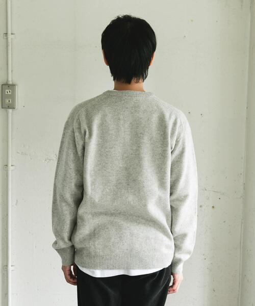 URBAN RESEARCH DOORS(アーバンリサーチドアーズ)の「ハミルトンウールヘンリーネックニット(ニット/セーター・メンズ・ライトグレー/ブラック・LARGE/MEDIUM)」の10枚目の写真