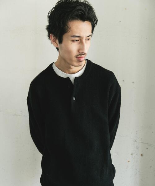 URBAN RESEARCH DOORS(アーバンリサーチドアーズ)の「ハミルトンウールヘンリーネックニット(ニット/セーター・メンズ・ライトグレー/ブラック・LARGE/MEDIUM)」の15枚目の写真