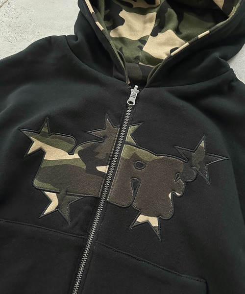 kutir(クティール)の「ASSORTED REVERSIBLE ZIP PARKA BLOUSON/アソートリバーシブルジップパーカーブルゾン(ブルゾン・メンズ・ブラック系/チャコールグレー/カーキ・MEDIUM/LARGE)」の18枚目の写真