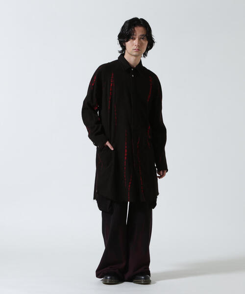 KMRii(ケムリ)の「KMRii/ケムリ/Shadow Vine Long Flannel Shirt(シャツ/ブラウス・メンズ・レッド・1/2/3)」の11枚目の写真