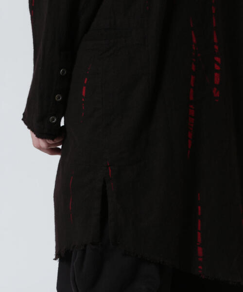 KMRii(ケムリ)の「KMRii/ケムリ/Shadow Vine Long Flannel Shirt(シャツ/ブラウス・メンズ・レッド・1/2/3)」の5枚目の写真