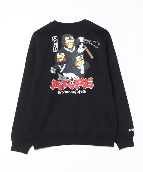 AAPE BY A BATHING APE（エーエイプバイアベイシングエイプ）の「AAPER JAPANESE MOTIF CREW NECK SWEAT（スウェット・メンズ・ブラック・LARGE/MEDIUM/X-LARGE/SMALL/XX-LARGE）」の5枚目の写真