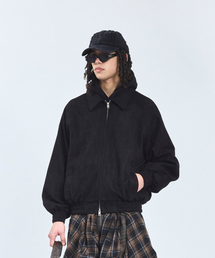 STANDARDERROR（スタンダードエラー）の「87-STAN057 ナグランスエードブルゾンジャケット ブラック（MA-1）」