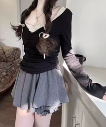 VIBGYOR Women | 【Mayree】ドロワーズ付 かぼちゃ パンツ スカート スカパン(その他パンツ)