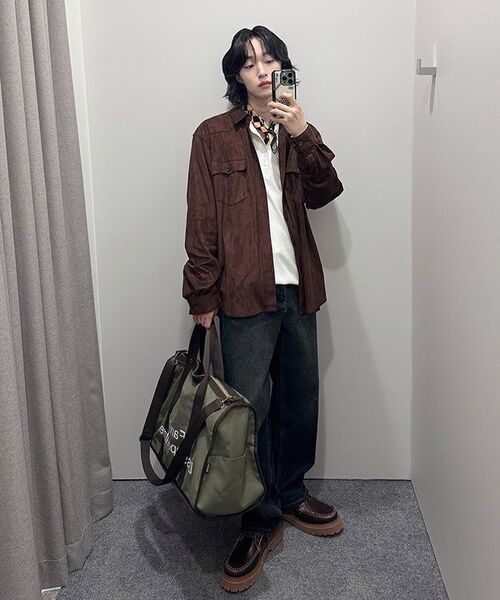 MUSINSA STANDARD（ムシンサスタンダード）の「ルーズストレートデニムパンツ [ダークブルー]（デニムパンツ・メンズ・その他・33/26/27/28/29/42/34/32/30/31/40/38/36）」の8枚目の写真