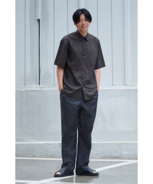 MUSINSA STANDARD（ムシンサスタンダード）の「軽量ワイド隠しバンディングスラックス[ダークグレー]（スラックス・メンズ・その他・27/28/29/40/42/26）」の18枚目の写真