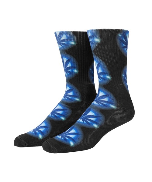 HUF(ハフ)の「AIRBRUSH DIGITAL PL SOCKS(ソックス/靴下・メンズ・ブラック×ブルー・O/S)」の1枚目の写真