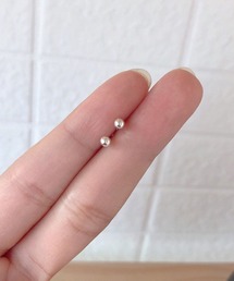 YU-KA:シンプルボールピアス2mm  simple ball pierce 2mm