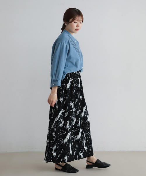 NOMBRE IMPAIR(ノンブルアンペール)の「モノトーンプリーツ イージースカート(スカート・レディース・ブラック系その他/ブラック・FREE)」の22枚目の写真