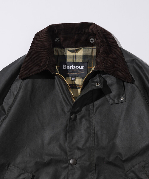 FREAK'S STORE（フリークスストア）の「Barbour/バブアー 【販路限定】MODIFIED TRANSPORT WAX JACKET / トランスポート ワックス ショート ジャケット / MWX2496（ブルゾン・レディース・オリーブ/ブラック・36/34/38）」の4枚目の写真