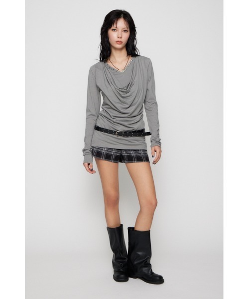 LAGUA GEM DRAPE STUDS CUT チュニック DRAPE STUDS CUT チュニック（Tシャツ/カットソー）｜LAGUA GEM