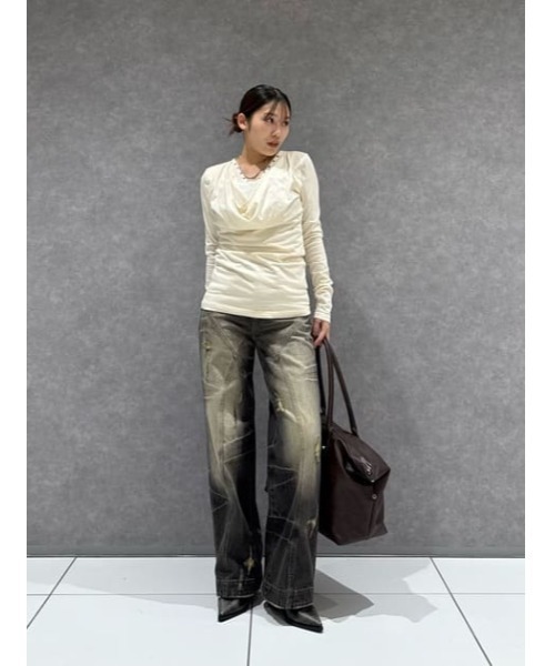 DRAPE STUDS CUT チュニック（Tシャツ/カットソー）｜LAGUA GEM