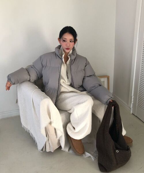 MOOD INSIDE（ムードインサイド）の「男女共用プファーショートパディング_グレー（ダウンジャケット/コート・レディース・その他・MEDIUM/LARGE/X-LARGE）」の4枚目の写真
