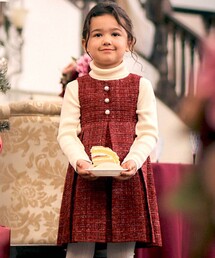 BeBe | 【お揃い】エタンセルラメツイードプリーツジャンパースカート(ワンピース)