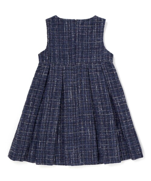BeBe（ベベ）の「【お揃い】エタンセルラメツイードプリーツジャンパースカート（ワンピース・キッズ・ブルー系その他2/レッド系その他・100cm/140cm/150cm/120cm/130cm/110cm）」の10枚目の写真