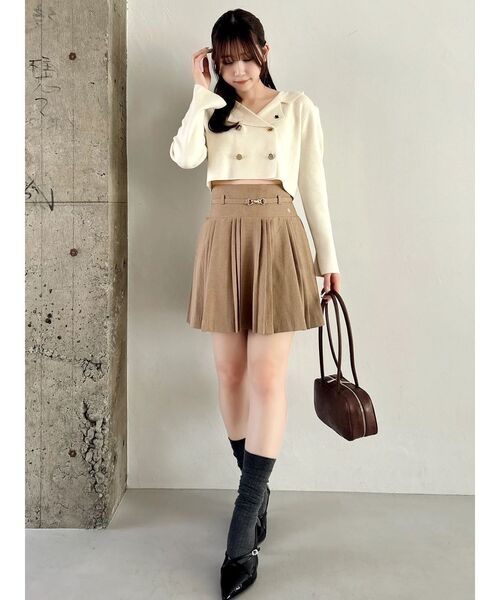 POLO BCS（ポロ ビーシーエス）の「【POLO BCSコラボ】テーラーカラーニットトップス ※BROWN WEB限定カラー（ニット/セーター・レディース・アイボリー/グレー/ピンク/ブラウン・FREE）」の9枚目の写真