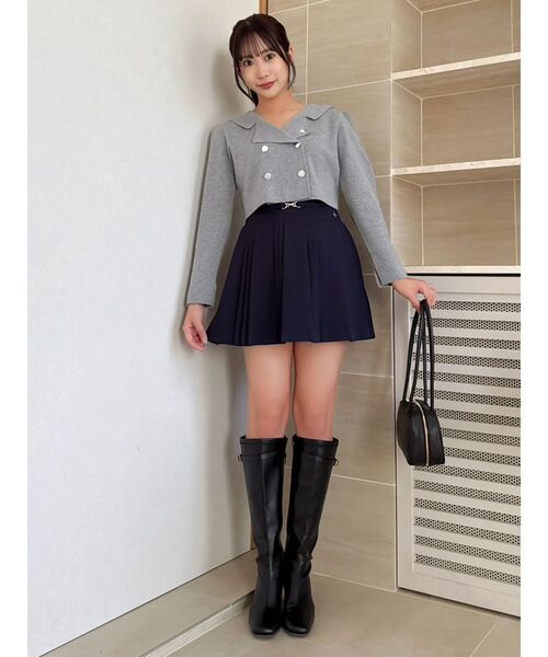 POLO BCS（ポロ ビーシーエス）の「【POLO BCSコラボ】テーラーカラーニットトップス ※BROWN WEB限定カラー（ニット/セーター・レディース・アイボリー/グレー/ピンク/ブラウン・FREE）」の13枚目の写真