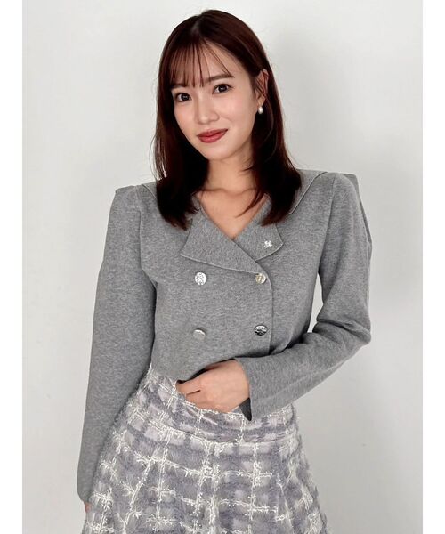 POLO BCS（ポロ ビーシーエス）の「【POLO BCSコラボ】テーラーカラーニットトップス ※BROWN WEB限定カラー（ニット/セーター・レディース・アイボリー/グレー/ピンク/ブラウン・FREE）」の14枚目の写真