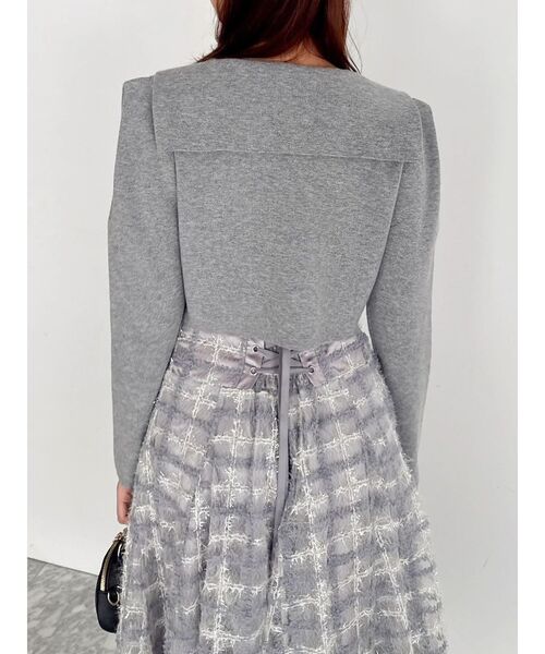 POLO BCS（ポロ ビーシーエス）の「【POLO BCSコラボ】テーラーカラーニットトップス ※BROWN WEB限定カラー（ニット/セーター・レディース・アイボリー/グレー/ピンク/ブラウン・FREE）」の16枚目の写真