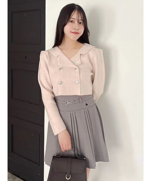 POLO BCS（ポロ ビーシーエス）の「【POLO BCSコラボ】テーラーカラーニットトップス ※BROWN WEB限定カラー（ニット/セーター・レディース・アイボリー/グレー/ピンク/ブラウン・FREE）」の17枚目の写真