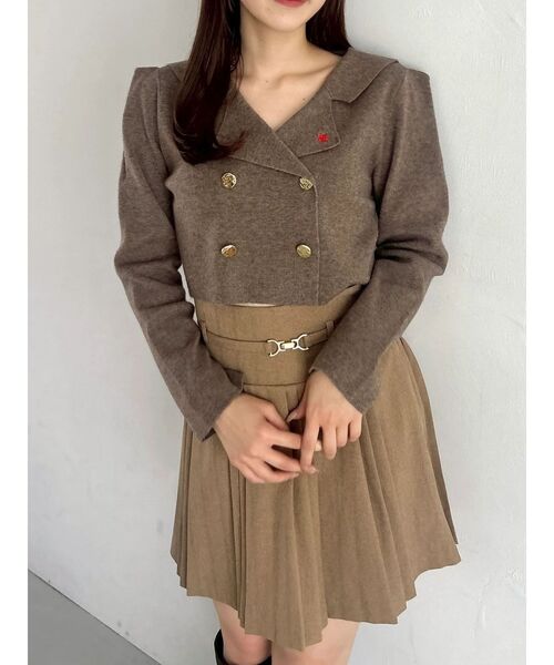 POLO BCS（ポロ ビーシーエス）の「【POLO BCSコラボ】テーラーカラーニットトップス ※BROWN WEB限定カラー（ニット/セーター・レディース・アイボリー/グレー/ピンク/ブラウン・FREE）」の21枚目の写真