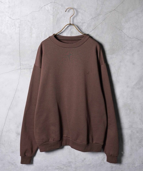 jiggys shop（ジギーズショップ）の「裏起毛 ワンポイント刺繍 クルーネック スウェット トレーナー（スウェット・メンズ・ホワイト/ネイビー/ブラウン/グレー/ブラック・MEDIUM/LARGE/X-LARGE）」の9枚目の写真