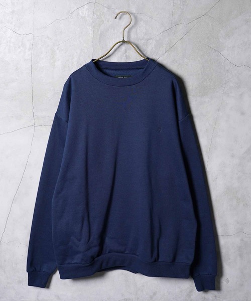 jiggys shop（ジギーズショップ）の「裏起毛 ワンポイント刺繍 クルーネック スウェット トレーナー（スウェット・メンズ・ホワイト/ネイビー/ブラウン/グレー/ブラック・MEDIUM/LARGE/X-LARGE）」の7枚目の写真