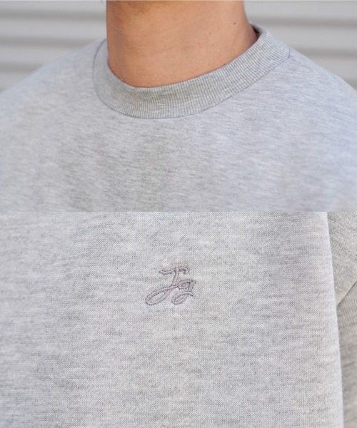 jiggys shop（ジギーズショップ）の「裏起毛 ワンポイント刺繍 クルーネック スウェット トレーナー（スウェット・メンズ・ホワイト/ネイビー/ブラウン/グレー/ブラック・MEDIUM/LARGE/X-LARGE）」の22枚目の写真