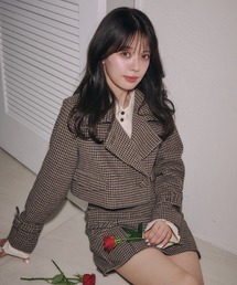 3way short stand collar coat setup / 3wayショート丈ステンカラーコートセットアップ