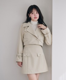 fupel（フぺル）の「3way short stand collar coat setup / 3wayショート丈ステンカラーコートセットアップ（セットアップ）」