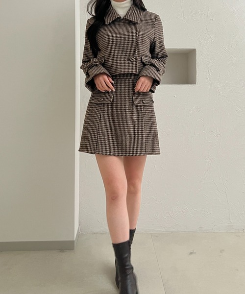fupel(フぺル)の「3way short stand collar coat setup / 3wayショート丈ステンカラーコートセットアップ(セットアップ・レディース・ブラウン/ライトベージュ/ブラック・FREE)」の5枚目の写真