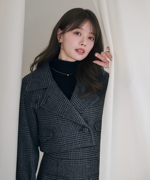 3way short stand collar coat setup / 3wayショート丈ステンカラー