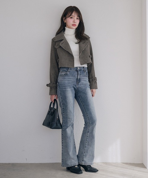 fupel(フぺル)の「3way short stand collar coat setup / 3wayショート丈ステンカラーコートセットアップ(セットアップ・レディース・ブラウン/ライトベージュ/ブラック・FREE)」の17枚目の写真