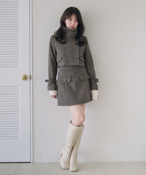 fupel(フぺル)の「3way short stand collar coat setup / 3wayショート丈ステンカラーコートセットアップ(セットアップ・レディース・ブラウン/ライトベージュ/ブラック・FREE)」の7枚目の写真