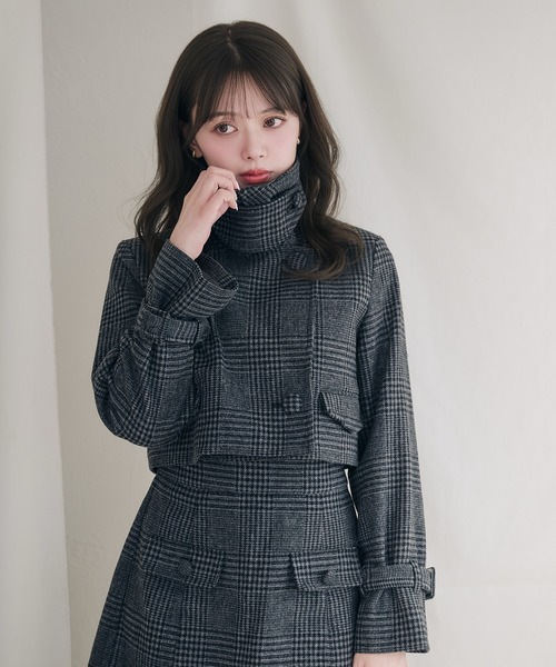 3way short stand collar coat setup / 3wayショート丈ステンカラー