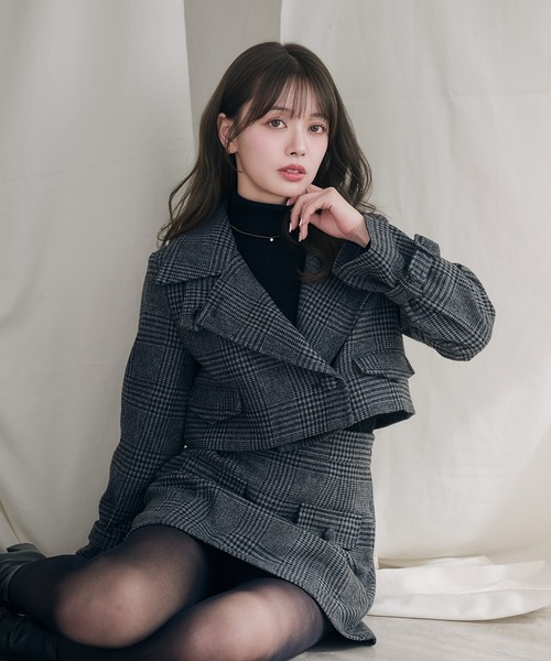 3way short stand collar coat setup / 3wayショート丈ステンカラー